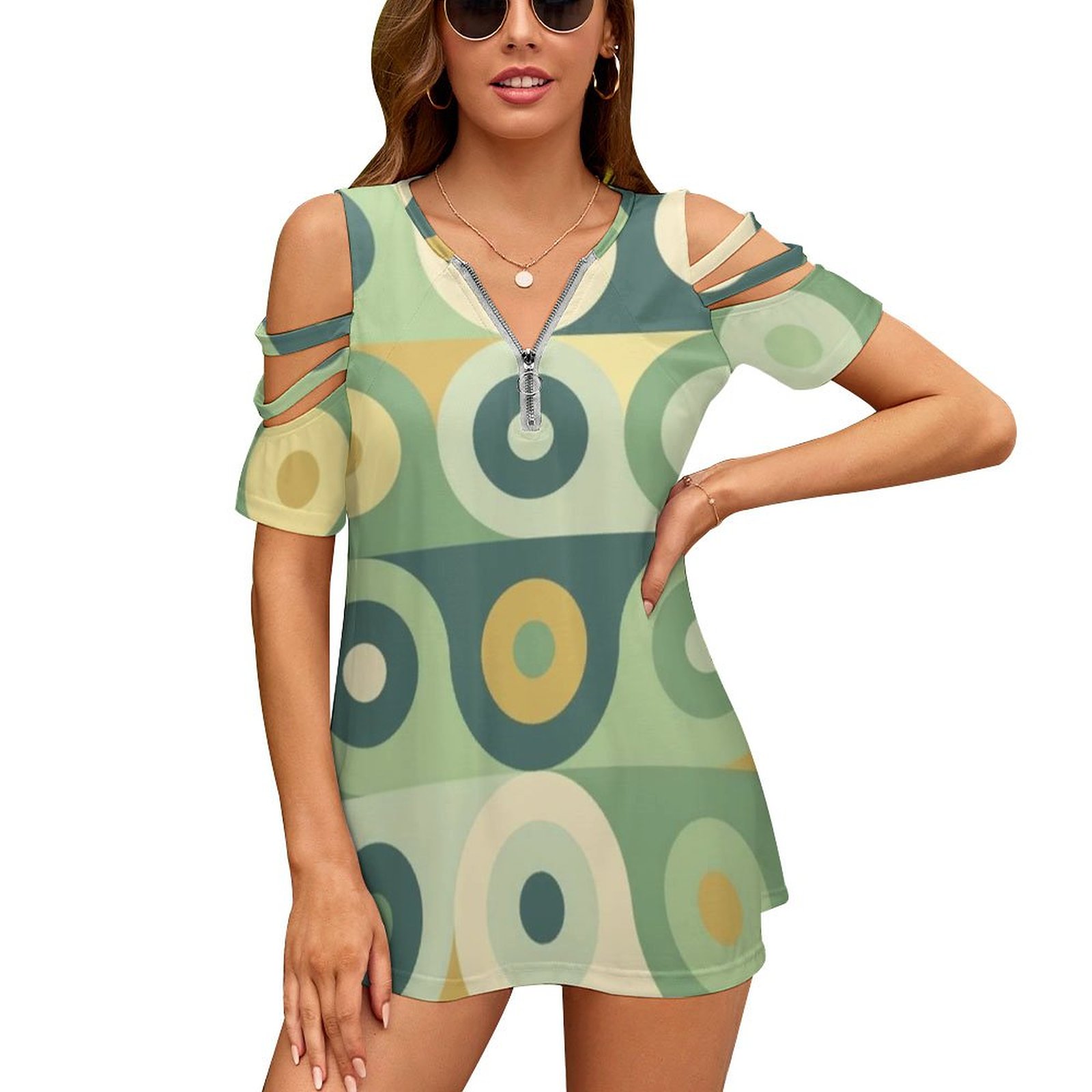 Women'S Fashion In The 60S - Женские футболки с принтом Groovy 70-х
