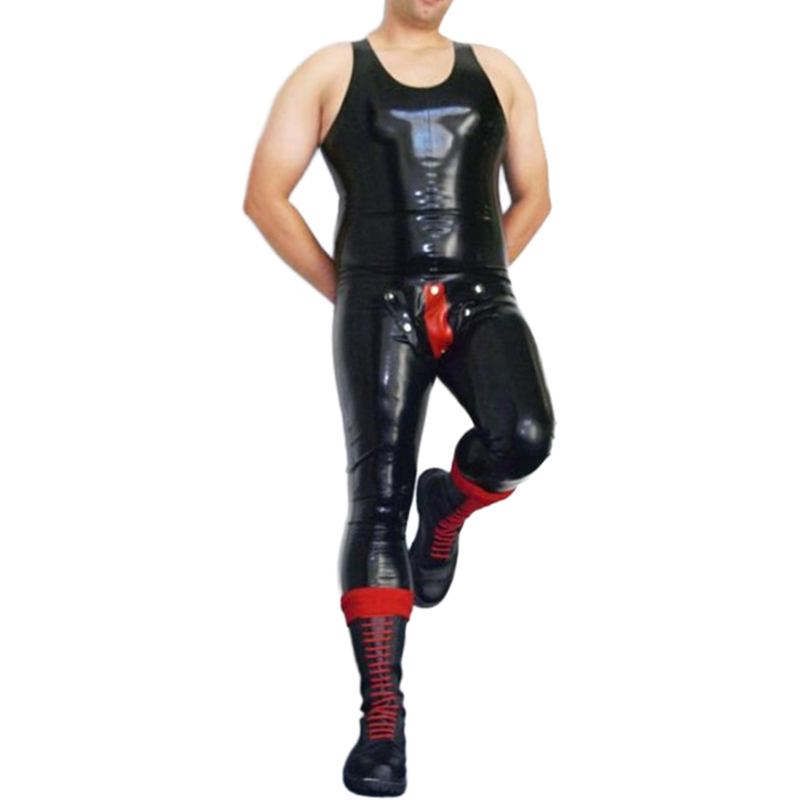 Sleeveless Jumpsuit - Черный и красный сексуальный комбинезон без