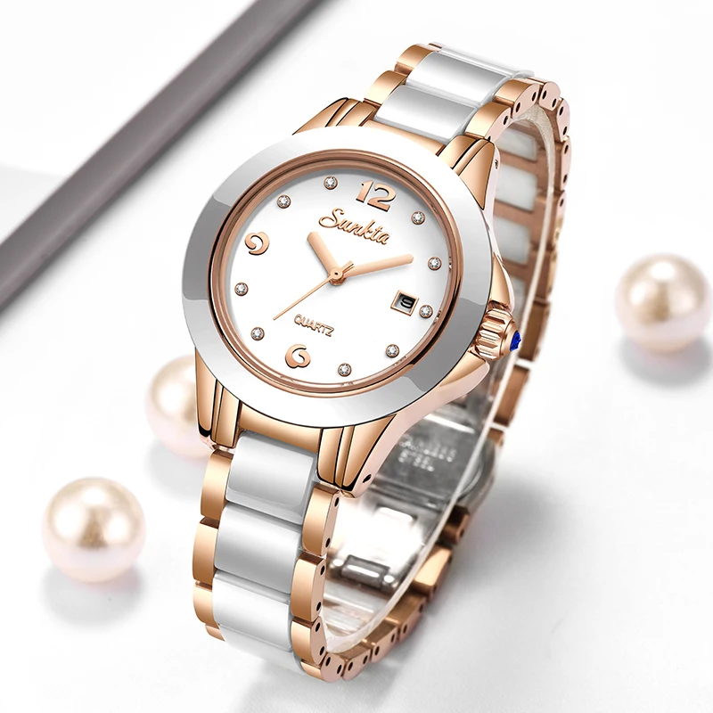 Fashion Women Watch - Sunkta модные повседневные кварцевые женские часы
