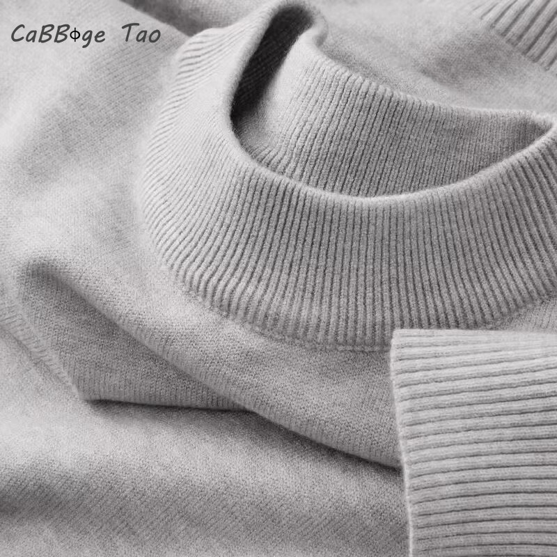 Ribbed Knit Sweater - Осенний новый мужской повседневный свитер с