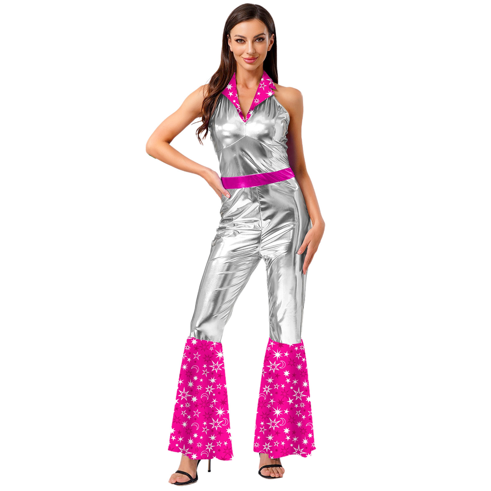 Sleeveless Jumpsuit - Женский винтажный комбинезон в стиле диско