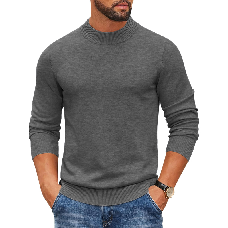 Мужской свитер-поло с воротник – обзор и цена Ribbed Knit Sweater