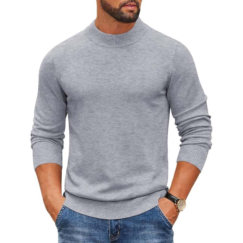 Мужской свитер-поло с воротник – обзор и цена Ribbed Knit Sweater