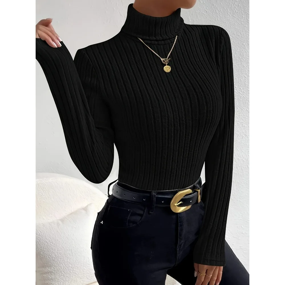 Женский облегающий вязаный сви – обзор и цена Ribbed Knit Sweater