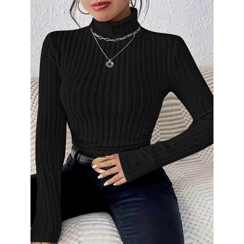 Женский облегающий вязаный сви – обзор и цена Ribbed Knit Sweater