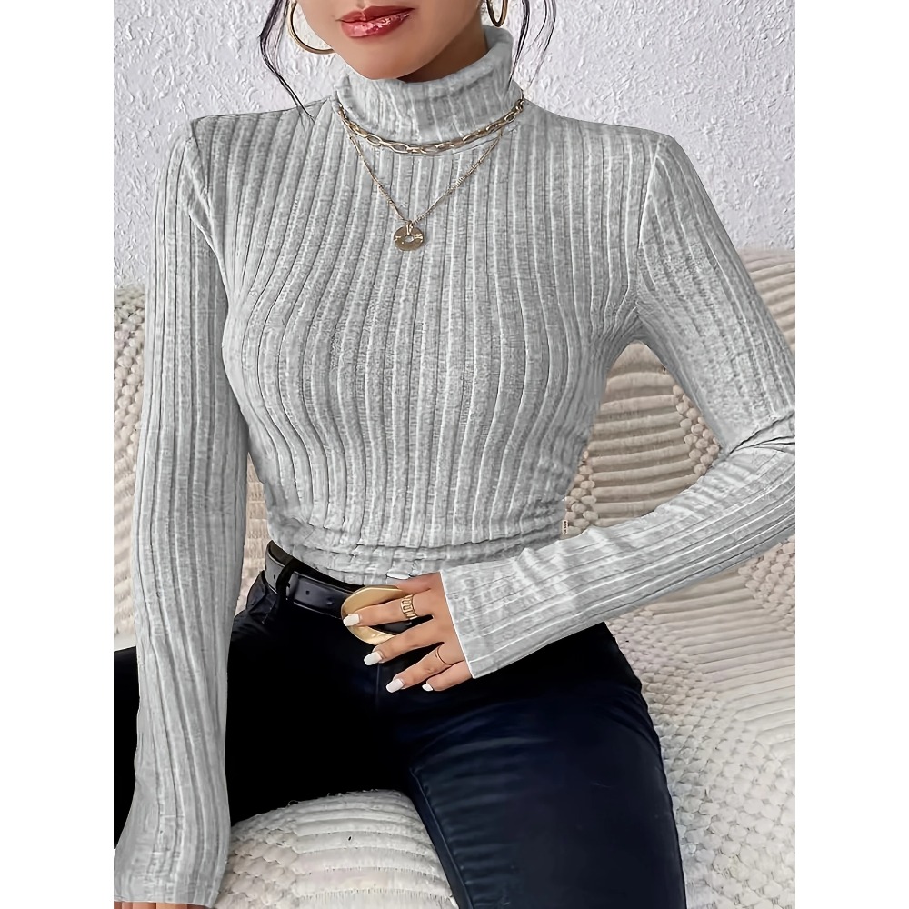Женский облегающий вязаный сви – обзор и цена Ribbed Knit Sweater