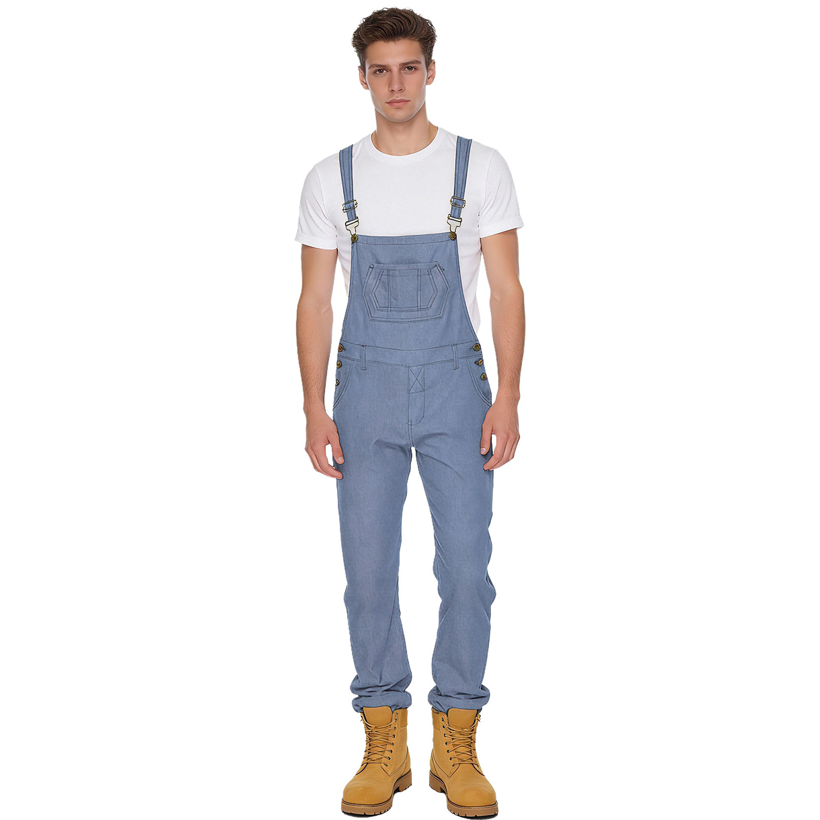 Мужской повседневный джинсовый – обзор и цена Sleeveless Jumpsuit