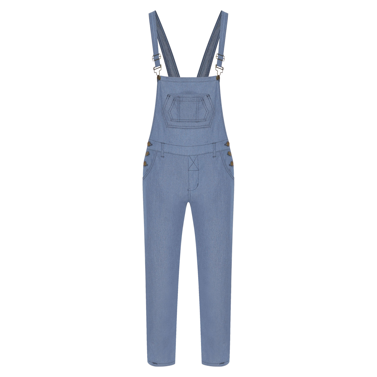 Мужской повседневный джинсовый – обзор и цена Sleeveless Jumpsuit
