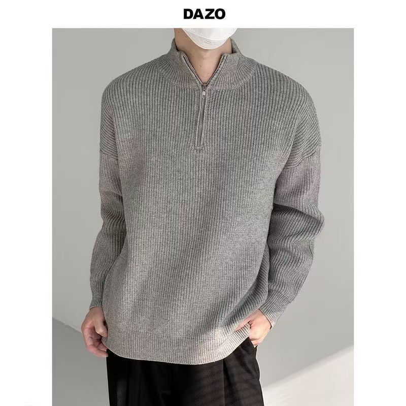 Осенне-зимняя мужская вязаная  – обзор и цена Ribbed Knit Sweater